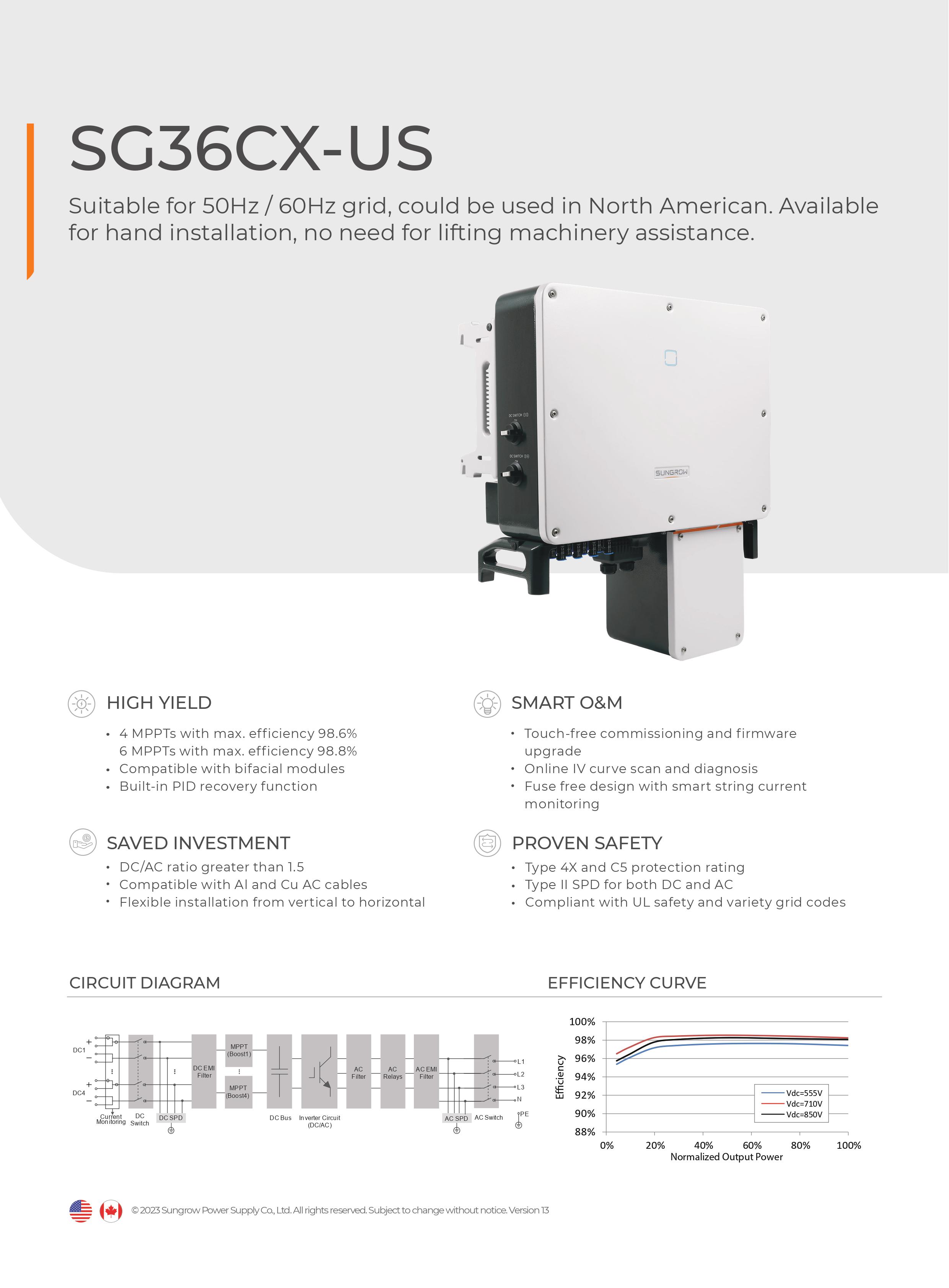 Sunshine inverter-SG36CX-US