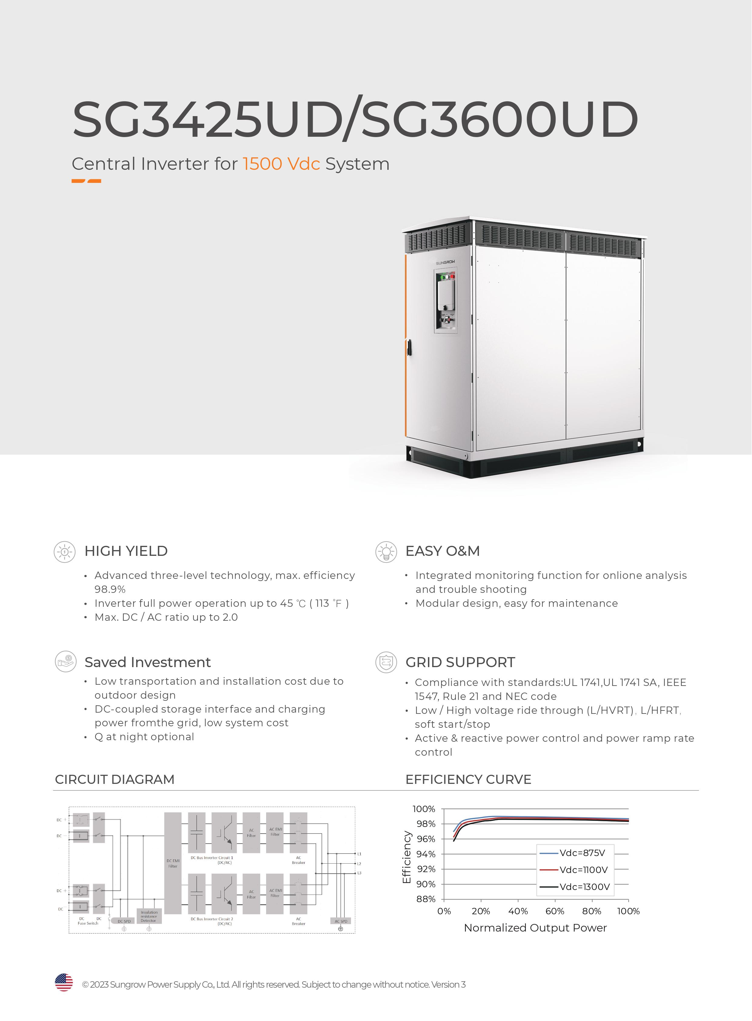 Sunshine inverter-SG3425UD-SG3600UD